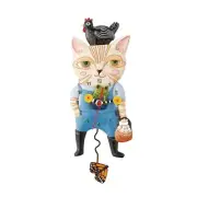 ALLEN DESIGN "COUNTRY CAT " WALL CLOCK 6012915