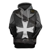Nevenka Medieval Knight Hoodie for Women Men Classic 3D Printed Sweatshirt-A
