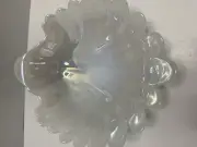 Opal Carnival Glass Clam Shell Trinket Dish. Beautiful.