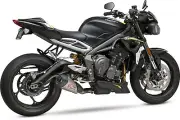 Yoshimura AT2 Slip-On Exhaust Works Matte Carbon Fiber end cap 19680BP521