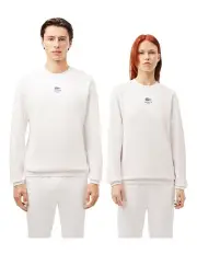 [Lacoste] Soft Branding Crew Neck Sweat in Flour