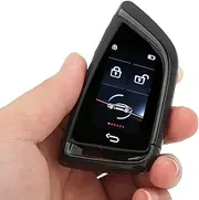 Remote Control for Car Smart Key Ring with LCD Screen Automatic Locking Keyless Entry Universal Replacement Car Key Fob for Starter Car (Black)