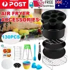 8 in Air Fryer Accessories Frying Cage Dish Baking Pan Rack Pizza Tray Pot AU