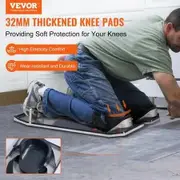 Concrete Knee Boards Stainless Steel 30'' x 10'' Concrete Sliders Knee Boards For Concrete Concrete Knee Pads Moving Sliders with Knee Pads & Board Straps