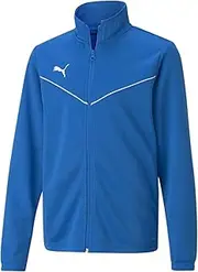 [PUMA] Unisex Teamrise Training Poly Jacket Jr Track Jacket, Electric Blue Lemonade, S-M