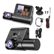 Dash Cam Front and Rear Inside HD Wide Angle Dashboard Camera Driving Recorder-3 Lenses