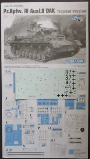 Dragon 1/35 Scale PzKpfw.IV Ausf.D Tropical - Decals from Kit No. 6779