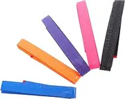 PartyKindom 5pcs Tennis Grip Tape Sweat-Absorbing Badminton Overgrips for Enhanced Racket Performance Elastic Perforated Design Suitable for Tennis Badminton and Accessories