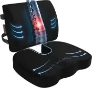 Chair Cushion, Seat Cushion for Office Chair, Lumbar Support Pillow for Chair, C