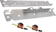 KiBcsLic Toe Alignment Plates for Wheels with Two Measuring Tapes, Silvery