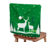 Christmas decorative chair cover short plush chair back cover Christmas chair back cover gift snowman back chair