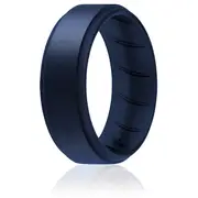 Silicone Wedding BR Step Ring - Basic-Blue by ROQ for Men - 11 mm Ring