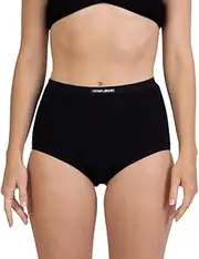 Womens High Waisted Panties Full Brief Black 10 Pack - Frank and Beans Underwear