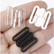 2 Pcs Black , White , Clear, Plastic Bikini Clips x 25mm