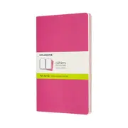 Moleskine Cahier Soft Cover Notebook Plain Set Large (Kinetic Pink) [3-Pieces]