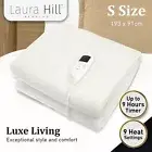 Laura Hill Heated Electric Blanket Fitted Fleece Underlay Throw Single Size Bed