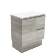 Fienza 750 Vanity Cabinet on Kickboard 2 Door Cupboard Industrial Grey 75XKR