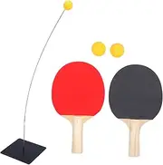 SUPVOX 1 Set Table Tennis Trainer Portable Tennis Practice Elastic Pong Ball Training Machine Table Tennis Equipment Practice Pong Device Indoor Table Tennis Training Balls Racket Wooden