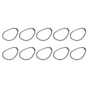 4.72" Ball Bead Chains with Connectors for Key Chains DIY Crafts, 36Pcs Black
