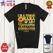 Custom Name Nana Of An Awesome Granddaughter; Happy Mother's Day Sunflower Shirt