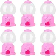 Candy Box Candy Machine Candy Dispenser Mini Cute Shape Transparent Smooth Sealed Storage for Kids Birthday Party PS Plastic 6Pcs Set