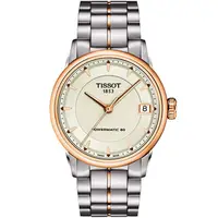 在飛比找PChome24h購物優惠-TISSOT T-Classic Luxury 機械腕錶-銀