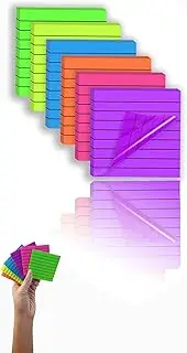 Honwor Clear Lined Sticky Notes - 300 Sheets, Waterproof & Translucent 3x3 Inch Pads for School, Office| for Meetings & Book Notes