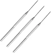 SEWACC 3PCS Pottery Clay Needle Tools Stainless Steel Rod Punch Needles for Sculpture and Carving for Art Crafts Accessories Durable and Convenient for Pottery Projects