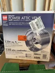GAF Master Flow 1450 CFM Electric Powered Gable Mount Attic Fan EGV5 Silver