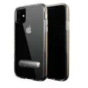 for iPhone 11 Pro 5.8″ Transparent Bumper Case w/ Kickstand GOLD