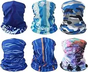 [kilofly] 6/8 pc Multi-purpose Seamless Headwear Bandanas Mixed Set Value Pack