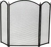 Fire Vida Selby 3 Panel Fire Screen Spark Fire Guard, Metal, Black
