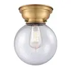 Innovations 204-8-LED Large Beacon 1-Lt Flush, BBR/Seed - 623-1F-BB-G204-8-LED