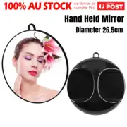 Salon Large Round Barber Makeup Mirror Hair Stylist Hand-Held Mirror Black AU