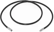 Glory Qin 3mm Black Leather Cord Chain Stainless Steel Rice Clasps Necklace Rope Chain 16 to 28 Inch