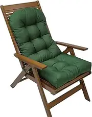 Indoor/Outdoor Rocking Chair Cushion, Rocking Chair Cushion, High Back Chair Cushion, Back Chair Cushions Rocking Chair Pads Lounge Porch Seat Cushion for Patio Furniture(Dark Green)