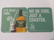 Liquor Bar Coaster ~ TULLAMORE DEW Legendary Irish Whiskey ~ Leinster, IRELAND