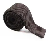 Mens Dark Brown Knitted Neck Tie