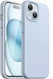 JETech Silicone Case for iPhone 15 Plus 6.7-Inch, Silky-Soft Touch Full-Body Protective Phone Case, Shockproof Cover (Blue)