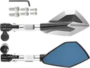 For BM&W S1000R K1200R K1300R R1200GS F800R F650GS G650GS G310R CNC Mirror Motorcycle Scooter Accessories Decoration Rear Side Mirror(Silver)