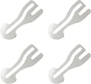 RODISHOMM 4pcs Stainless Steel Shopping Trolley Token Remover – Portable Keychain Coin Replacement for Shopping Cart Unlock – No Coin Needed, Keyring Included