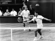 Anders Jarryd of Sweden and his doubles partner, John Fitzgerald - Old Photo
