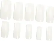 OATIPHO Pcs Natural Style Fake Nails Glue Nails for Boys and Girls Enhancement Kit French Tip Set