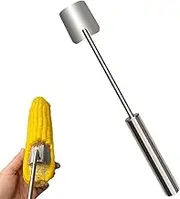 Corn Cob Stripper, WADY Corn Peeler from Corn On The Cob,Corn Knife to Remove Corn,Corn Shaver,Sweet Corn Cutter,Corn Zipper,Long Handle Stainless Steel Corn Stripping Tool,Suitable for Home Kitchen