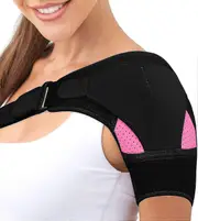 Shoulder Bandage For Women - Neoprene - Double Adjustable Shoulder Joint Support - Injury Prevention & Sports Injury Recovery - Arthritic Shoulders