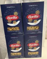 Barilla Snowfall Pasta Limited Edition 12 oz Lot of 4 Holiday Snowflake Shaped