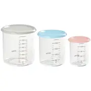 Set of 3 Conservation Jars (1 Baby / 1 Maxi / 1 Maxi +) - Pink, Blue, Light Mist