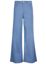 Marni Logo-embroidered Wide-leg Jeans - Blue - 40 (UK8 / S) 40 (UK8 / S)