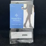Black Leaf Vine Control Tights Size 1 Black Vera Wang Sheer Control Top Tights