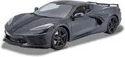 Scale Finished Model Car 1:18 Scale for Corvette C8 Sports Car Metal Car Model Simulation Replica Model Vehicle Collectible Die-cast Vehicle(Chrome)
